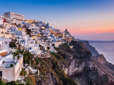 Fira, Santorin | Griechenland.de Küste von Fira auf Santorin