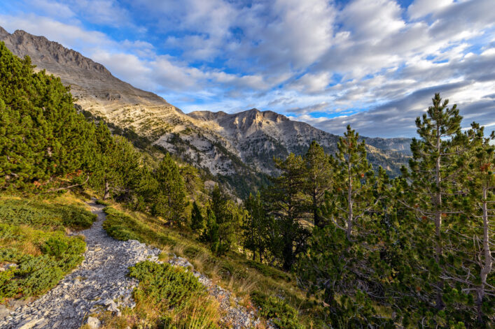 Wanderpfad zum Berg Olymp